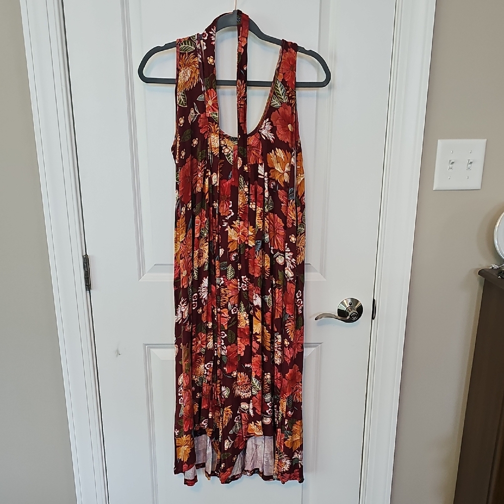 Latched Mama Floral Momper in Red and Yellow